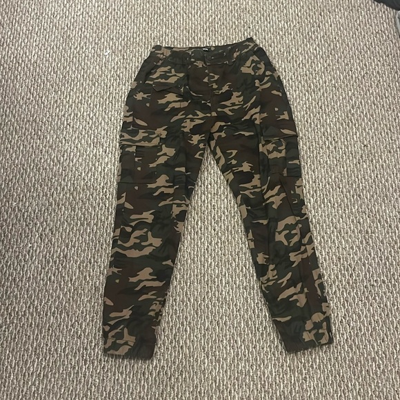 camo double denim pants - Picture 1 of 2